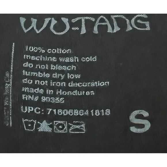 Wu-Tang Clan Flames Logo Men's Size Small Black T Shirt Short Sleeve Fire - Picture 3 of 5